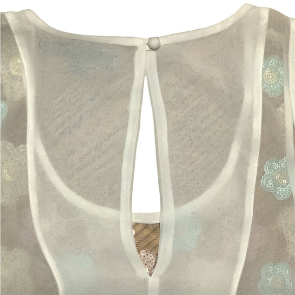 Love Stitch Sheer Sequined Floral Tank Size - Picture 5 of 7